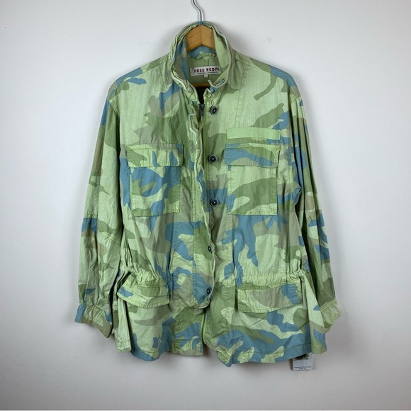 NWT Free People Lead the Way Cotton Utility Cargo Jacket - Picture 1 of 9
